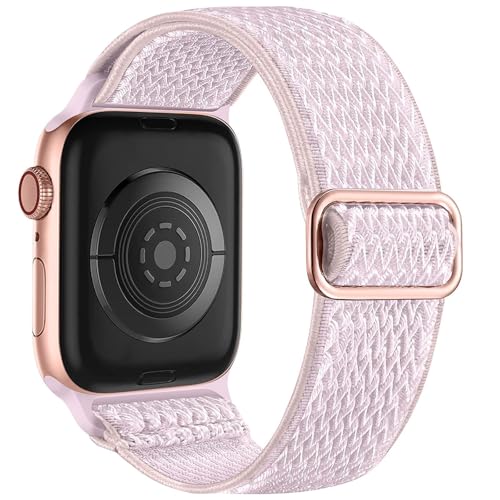 ANZOAT Für Uhrenarmbänder 44mm 45mm 42mm 49mm 41mm 40mm 38mm für Damen und Herren, dehnbare Solo-Loop-Sportbänder aus weichem Nylon für IWatch SE-Serie 10 9 8 7 6 5 4 3 2 1(Lavender Gray,42/44/45/49mm von ANZOAT