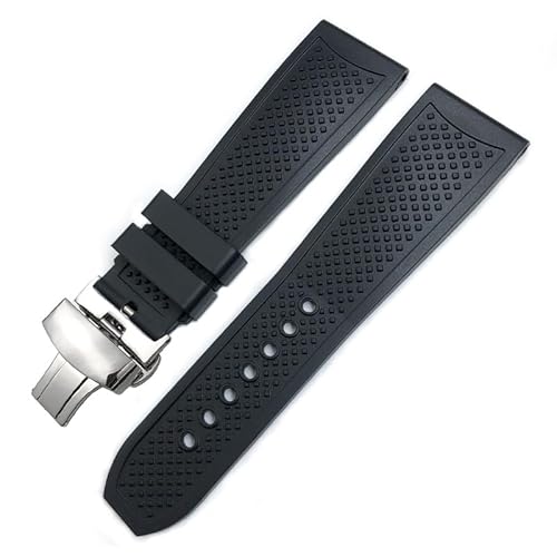 ANZOAT Gummi-Silikon-Uhrenarmband für Cartier Calibre London Tank Santos 23 mm, 24 mm, 22 mm, 21 mm, 20 mm, weich, wasserdicht, 23 mm, Achat von ANZOAT