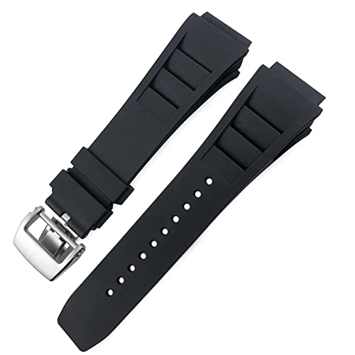 ANZOAT Gummi-Uhrenarmband 20 mm 25 mm für Richard Federsteg Silikon Mille Sport Uhrenarmband weich wasserdicht Armband, 20 mm, Achat von ANZOAT