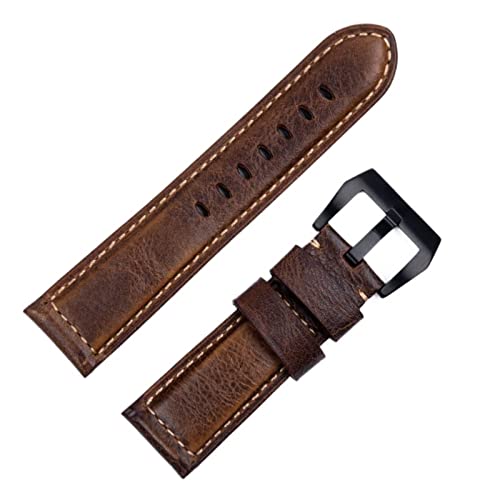 ANZOAT Handgefertigtes Uhrenarmband, Zubehör, Retro, Vintage, echtes Crazy Horse-Leder, 24 mm, Uhrenarmband für Panerai-Armband, 22 mm, Achat von ANZOAT