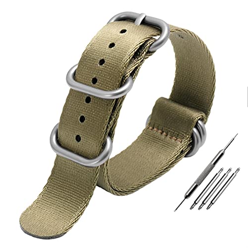 ANZOAT Nato-Nylon-Armband für OMG Canned 007, mehrfarbig, weich, seidig, 20 mm, 22 mm, Canvas-Armbänder, 20 mm, Achat von ANZOAT