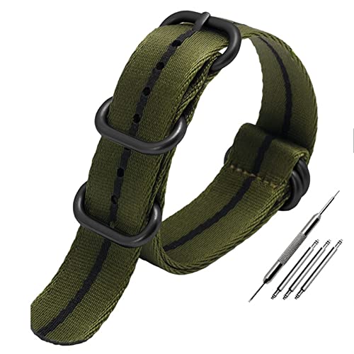 ANZOAT Nato-Nylon-Armband für OMG Canned 007, mehrfarbig, weich, seidig, 20 mm, 22 mm, Canvas-Armbänder, 20 mm, Achat von ANZOAT