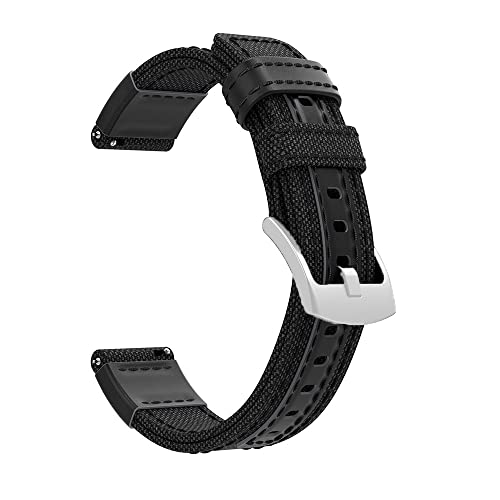 ANZOAT Nylon-Canvas-Armband für Garmin Vivoactive 3/4/Forerunner 645 245M 745/Venu SQ/S40 Sport Smart Quick Replacement Wristband Correa, For Move 3, Achat von ANZOAT