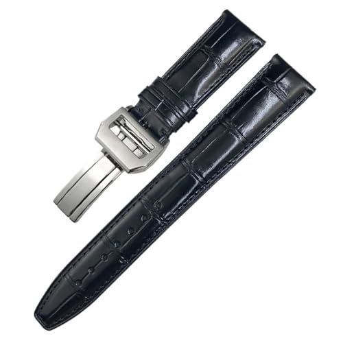ANZOAT Portugieser-Armband aus Leder mit klassischer Alligatorstruktur, 20 mm, 21 mm, 22 mm, passend für IWC Pilot Serie IW500107, IW371604, IW500710, Gold Buckle-20mm, Achat von ANZOAT