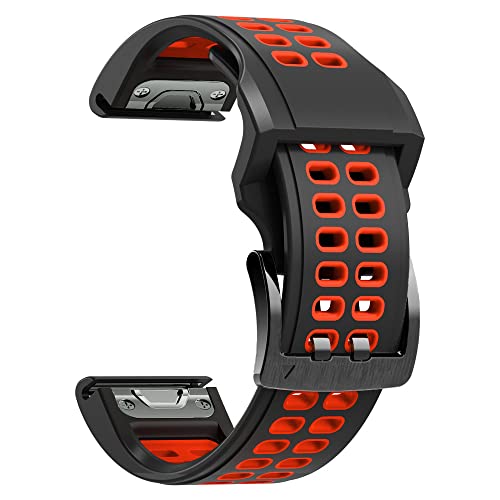 ANZOAT Quickfit-Uhrenarmband für Garmin Fenix 6X 7X 5X Plus 3HR Silikon Easyfit Handgelenkschlaufe für Fenix 6 7 5 Epix Watch, 22mm Fenix 6 5 5Plus, Achat von ANZOAT