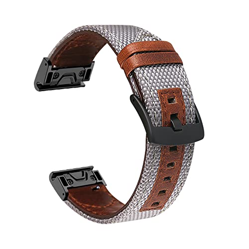 ANZOAT Quickfit-Uhrenarmband für Garmin Fenix 7 7X 6 6X Pro 5X 5 Plus 3HR 935 Epix, echtes Lederarmband, 22 mm, 26 mm, 22mm Fenix 6 6Pro, Achat von ANZOAT