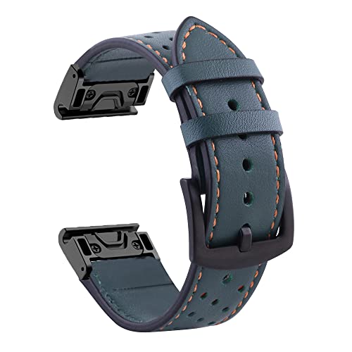 ANZOAT Quickfit-Uhrenarmband für Garmin Fenix 7 7X 6 6X Pro 5X 5 Plus 3HR 935 Epix, echtes Lederarmband, 22 mm, 26 mm, For Enduro, Achat von ANZOAT