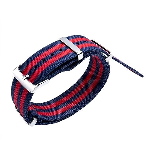 ANZOAT Schweißfestes weiches Uhrenarmband aus Segeltuch, Nylon, Uhrenzubehör, passend für Omega Nylonarmband für Speedmaster 300 AT150 Aqua Terra Gürtel, 20 mm, 21 mm, Achat von ANZOAT