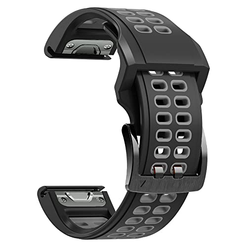 ANZOAT Silikon-Armband für Garmin Fenix 7 7X & Fenix 6X 6 & Fenix 5X 5 Quickfit Uhrenarmband Fenix Fenix 6X Pro, 22 mm / 26 mm, Descent Mk2 Mk2i, Achat von ANZOAT