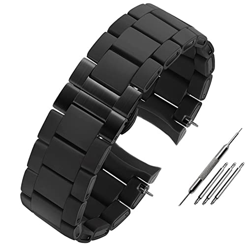 ANZOAT Silikon-Gummi-Uhrenarmband für AR5890, AR5889, AR5858, AR5920, AR5868, AR8023, Herren, 23 mm, Damen, 20 mm, Stahl in Gummi, 23 mm, Achat von ANZOAT