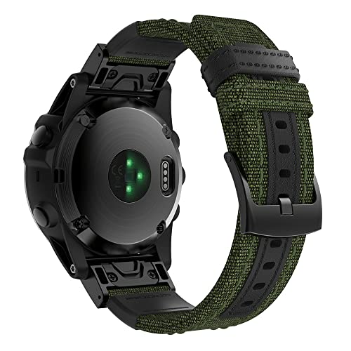 ANZOAT Smartwatch-Armband für Garmin Fenix 6, 6X, 5X, 5, 3, 3HR, Forerunner 935, 945, Schnellverschluss, Nylon-Armband für Garmin MARQ, For Fenix 6X 5X, Achat von ANZOAT