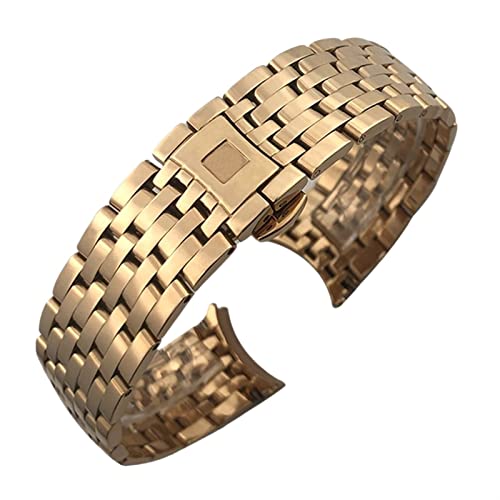 ANZOAT Uhrenarmband aus Edelstahl mit gebogenem Ende, 16 mm, 19 mm, 20 mm, 316L, für Omega DE VILLE PRESTIGE Orbis Edition Uhrenarmband, Faltschließe, 20 mm, Achat von ANZOAT