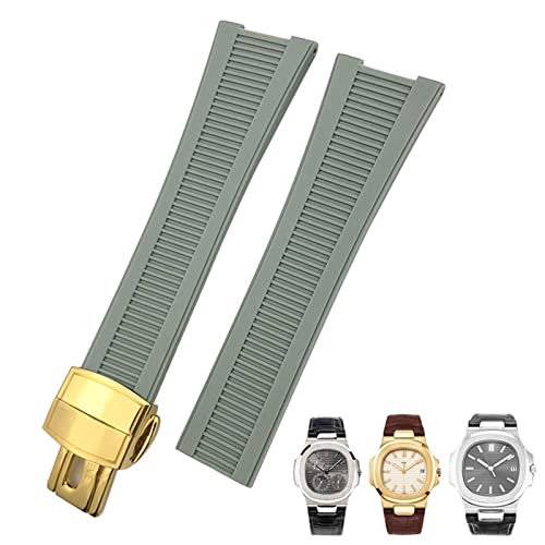 ANZOAT Uhrenarmband aus Gummi, Silikon, 25 mm, wasserdicht, für Patek Philipe, Nautilus Herrenarmband, 25 mm, Achat von ANZOAT