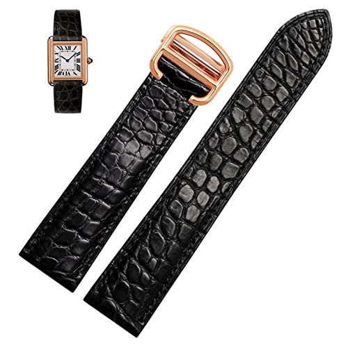 ANZOAT Uhrenarmband aus Krokodilleder, für Cartier-Uhrenarmband, 20 mm, Leder-Tankschlüssel, London, Calibo Uhrenkette, Damen, 20 mm, 19 mm, Achat von ANZOAT