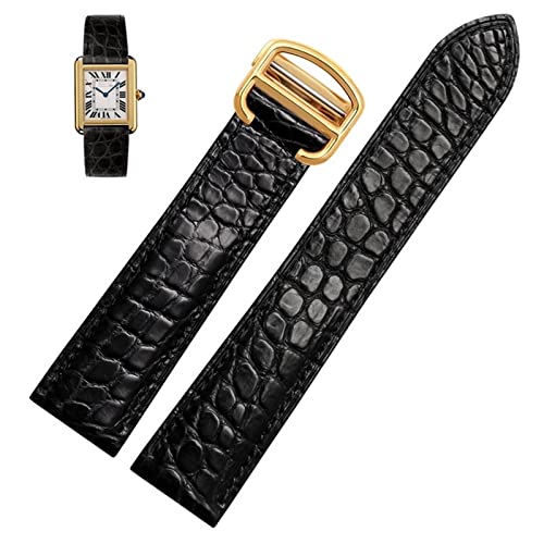 ANZOAT Uhrenarmband aus Krokodilleder, für Cartier-Uhrenarmband, 20 mm, Leder-Tankschlüssel, London, Calibo Uhrenkette, Damen, 20 mm, 22 mm, Achat von ANZOAT
