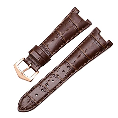 ANZOAT Uhrenarmband aus echtem Leder für Patek Philippe 5711 5712G Nautilus Uhren Herren und Damen, spezielle Kerbe, 25 mm x 12 mm, 25-12mm, Achat von ANZOAT