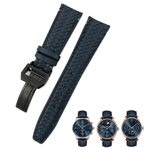 ANZOAT Uhrenarmband aus gewebtem Rindsleder, 22 mm, 20 mm, 21 mm, passend für IWC Portugieser Pilotenuhren Portofino IW5007, blaues weiches Lederarmband, 22 mm, Achat ANZOAT Uhrenarmband aus gewebtem Rindsleder, 22 mm, 20 mm, 21 mm, passend für IWC Portugieser Pilotenuhren Portofino IW5007, blaues weiches Lederarmband, 22 mm, Achat von ANZOAT
