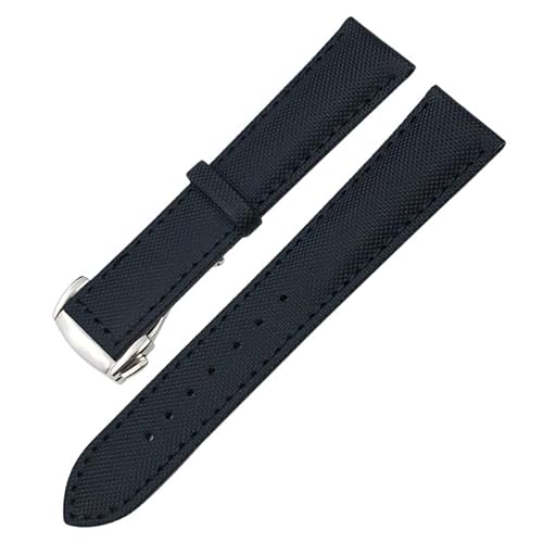 ANZOAT Uhrenarmband aus hochdichtem Nylon-Leder, 19 mm, 20 mm, 21 mm, 22 mm, passend für Omega X Watch, Seamaster Speedmaster AT150 De Ville Seiko, Stoff-Uhrenarmband, 21 mm, Achat von ANZOAT