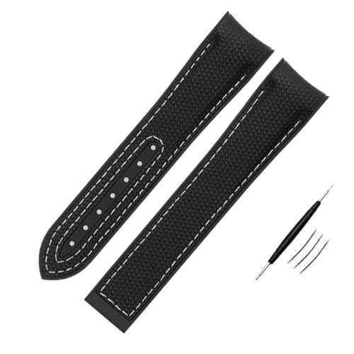 ANZOAT Uhrenarmband aus hochdichtem Nylon-Silikon für Omega-Uhrenarmband, 20 mm, 21 mm, 22 mm, Gummi-Uhrenarmband, Faltschließe, gebogene Enden, Armbanduhrengürtel, 21 mm, Achat ANZOAT Uhrenarmband aus hochdichtem Nylon-Silikon für Omega-Uhrenarmband, 20 mm, 21 mm, 22 mm, Gummi-Uhrenarmband, Faltschließe, gebogene Enden, Armbanduhrengürtel, 21 mm, Achat von ANZOAT