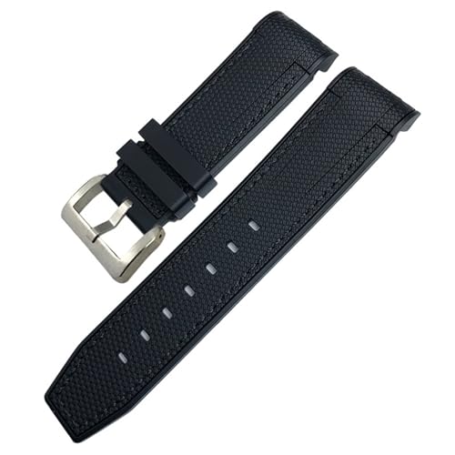 ANZOAT Uhrenarmband für Blancpain Fifty Fathoms Silikon-Uhrenarmband, 23 mm, 22 mm, zweifarbig, Schwarz / Blau, 23 mm, Achat von ANZOAT