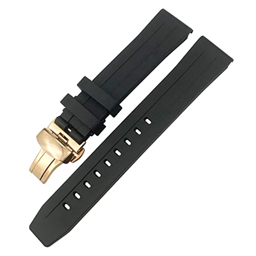 ANZOAT Uhrenarmband für Tissot 1853 Seastar T120 T114, Gummi, Sport, Tauchen, Schwarz / Blau, weiches Uhrenarmband aus Silikongummi, 19 mm, 20 mm, 19 mm, Achat von ANZOAT