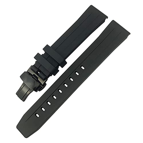 ANZOAT Uhrenarmband für Tissot 1853 Seastar T120 T114, Gummi, Sport, Tauchen, Schwarz / Blau, weiches Uhrenarmband aus Silikongummi, 19 mm, 20 mm, 20 mm, Achat von ANZOAT