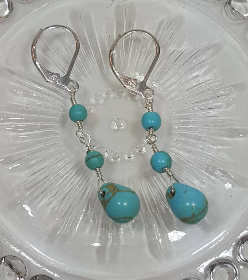 Türkis Tropfen Ohrringe Türkis Tropfen Ohrringe von ANancyThing