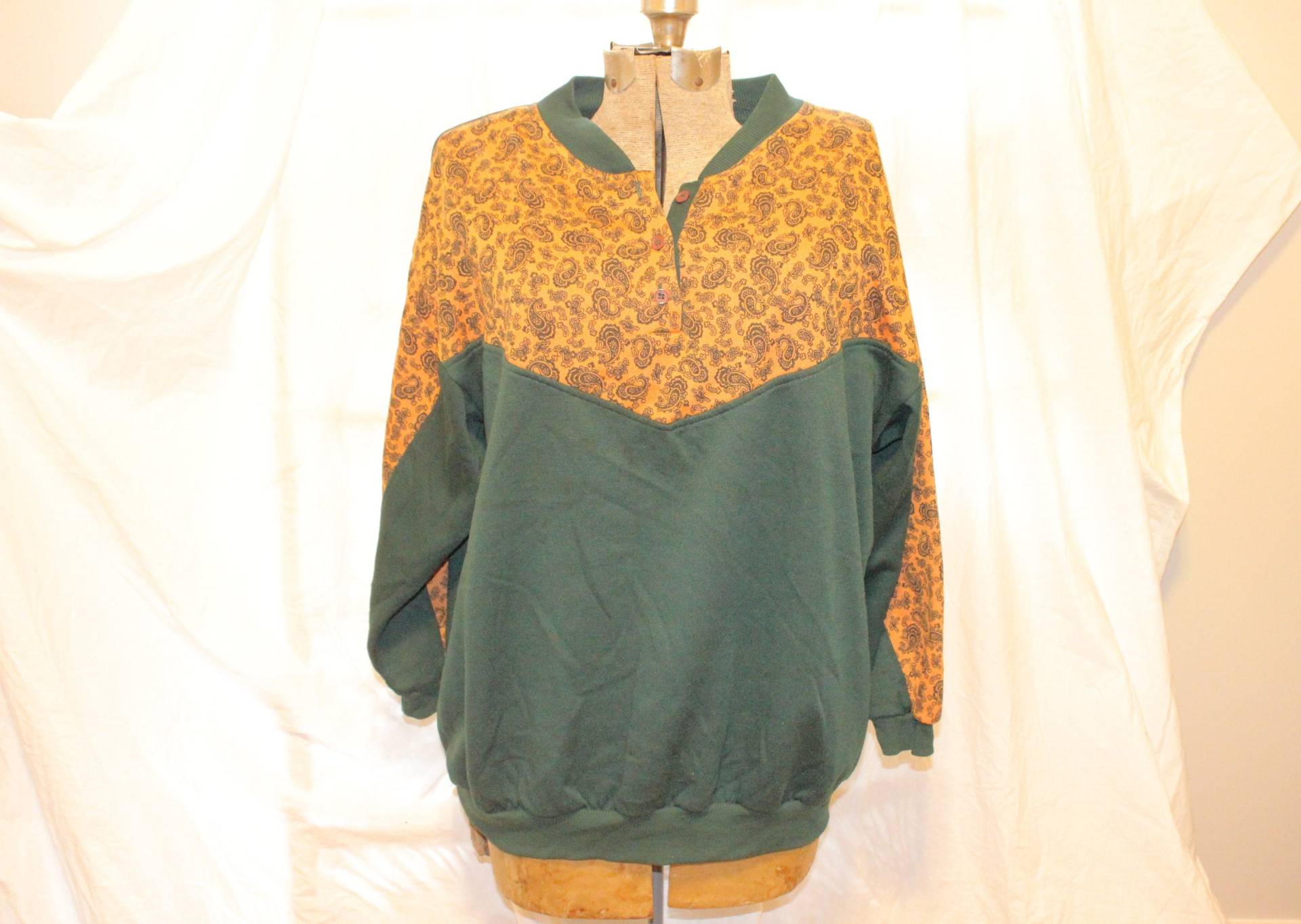 1xl Paisley Pullover, Plus Size Damen Pullover, Paisley Plus Pullover, 1xl Plus Size Pullover, Preppy Pullover, Western Pullover von ANewDayVintage