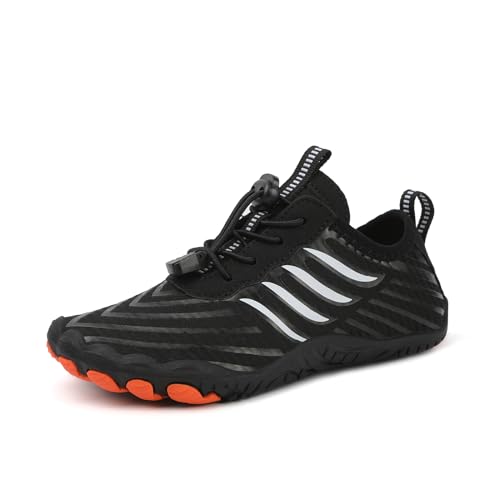 AOACOEBN Barfußschuhe Kinder Barfussschuhe Jungen Mädchen Wasserschuhe schnell Trocknend Aquaschuhe Atmungsaktiv Badeschuhe rutschfest Surfschuhe Wassersportschuhe Gr.24-36 von AOACOEBN