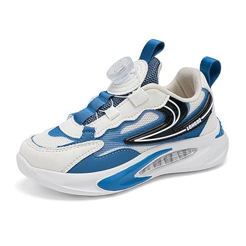 AOACOEBN Kinder Basketballschuhe Jugend Sportschuhe mit Drehknopf Junge Mädchen Sneaker Laufschuhe Größe 29-39 von AOACOEBN