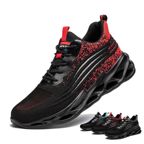 AOACOEBN Sicherheitsschuhe Herren Arbeitsschuhe Damen Leicht Sportlich Atmungsaktiv rutschfest Stahlkappenschuhe Gr.36-47 von AOACOEBN