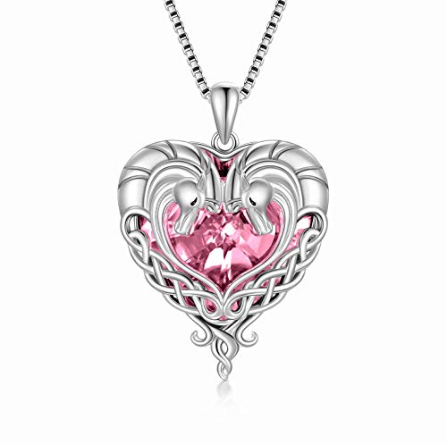 AOBOCO Sterling Silber 925 Pferde Kette, Pferde Geschenke für Mädchen von AOBOCO