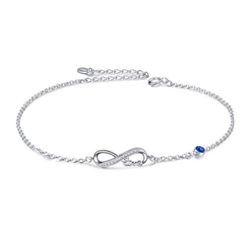 AOBOCO Infinity Armband Damen Sterling Silber 925 Unendlichkeitszeichen Armbänder von AOBOCO