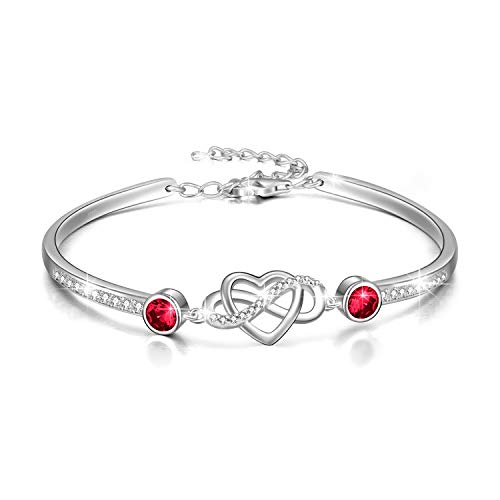 AOBOCO Sterling Silber Infinity Liebes Armband, Geburtstag Hochzeitstag Geschenke für Sie von AOBOCO