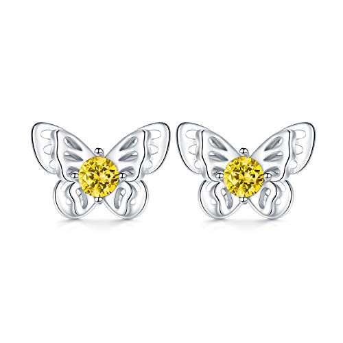 Schmetterling Ohrstecker Sterling Silber 925 Mädchen Damen Ohrringe von AOBOCO