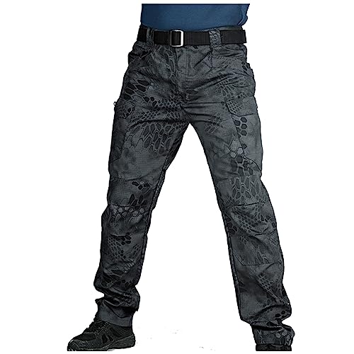 Herren Camouflage Taktische Hose, wasserdicht, leicht, Armee-Kampfhose, Arbeitskleidung, lässig, Angeln, Wandern, Jogginghose von AOCRD