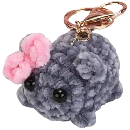 AOEVUIR 1 Pcs Asslye Sad Hamster Meme Tiktok Trauriger Hamster Schlüsselanhänger Handgestrickte Sad Hamster Kuscheltier Anti-stress Mutmacher Geschenk für Freunde Partner von AOEVUIR