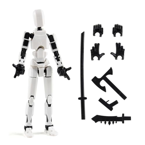 AOEVUIR 1 pcs T13 Activity Figur mit 4 Waffen und 3 Händen 3D gedruckte Activity Figur 13 Gelenke Activity Figur tolles Geschenk für Freunde von AOEVUIR