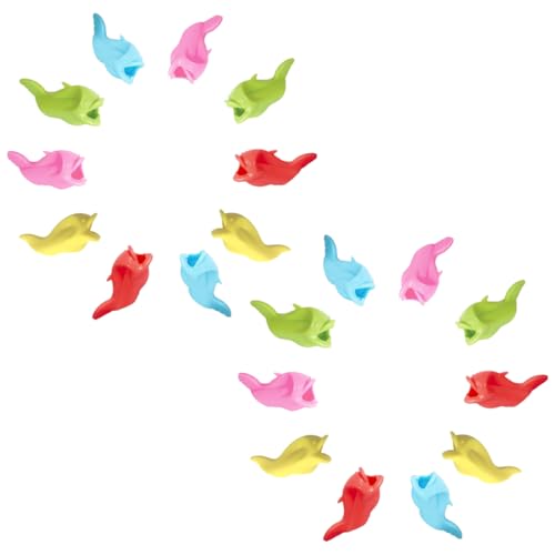 AOEVUIR 20 Pcs Silikon Griffe Bleistifthalter Schreibhilfe für Stift Kinder Ergonomische Stifthalter für Verschiedene Stifte Bleistift Griffe für Kinder Handschrift von AOEVUIR