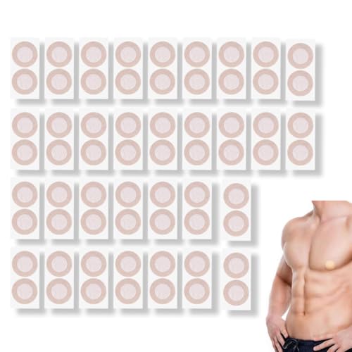 AOEVUIR 30 Paar Selbstklebende Nippel Aufkleber Herren Wasserdicht & Unsichtbar Anti-Friktion Atmungsaktiv Einweg Brustwarzen Abdeckungen für Läufer & Athleten (3.5cm) von AOEVUIR