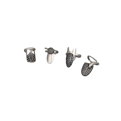AOICXB 4 Bohemian verstellbare Nagelring-Sets, verstellbarer Nagelring, wiederverwendbarer Nagelring-Fingerring, verstellbarer Fingerring for Nagelhochzeitsfeiern oder Reisekleidung AOICXB 4 Bohemian verstellbare Nagelring-Sets, verstellbarer Nagelring, wiederverwendbarer Nagelring-Fingerring, verstellbarer Fingerring for Nagelhochzeitsfeiern oder Reisekleidung von AOICXB