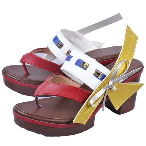 Anime Genshin Impact Yae Miko Guuji Yae Cosplay Schuhe Damen, Rollenspiel Schuhe, reduzierte Anime Tanzschuhe, Rollenspiel High Heels, Gelb, 38 EU von AOKLEY