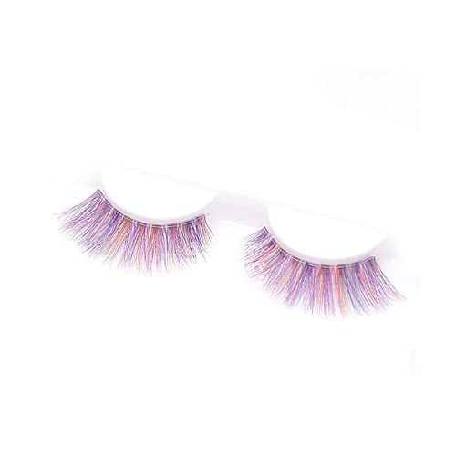 False Eyelashes 3 Paar farbige Wimpern, 8D, gemischte Farben, Volumen, falsche Wimpern, dramatische Cosplay-Faux-Nerzwimpern für Frauen und Mädchen Fake Wimpern von AOKLEY