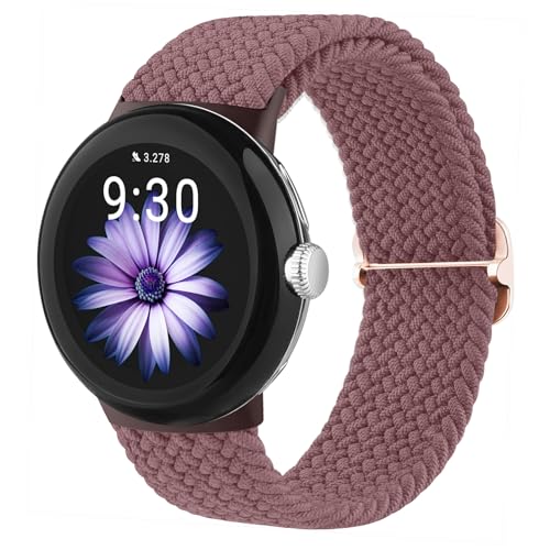 AOKOEE Nylon Geflochtene Armband kompatibel mit Google Pixel Watch Armband, Komfort einstellbar Google Watch Armband für Google Pixel Watch 2/1 Armband für Frauen Männer von AOKOEE