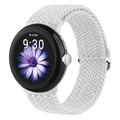 AOKOEE Nylon Geflochtenes Armband Kompatibel Mit Google Pixel Watch 2/1 - Komfort Einstellbar für Frauen Und Männer von AOKOEE