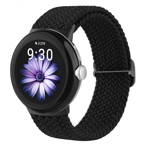 AOKOEE Nylon Geflochtene Armband kompatibel mit Google Pixel Watch Armband, Komfort einstellbar Google Watch Armband für Google Pixel Watch 2/1 Armband für Frauen Männer von AOKOEE