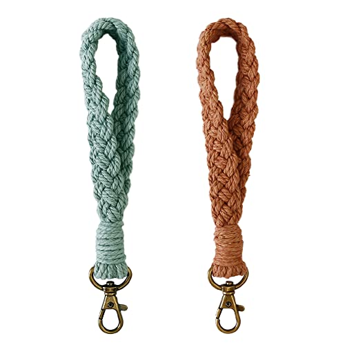 AOKSUNOVA 2x Schlüsselanhänger Frau Schlüsselanhänger Boho Schlüsselband Schlüssel Anhänger Makramee von AOKSUNOVA