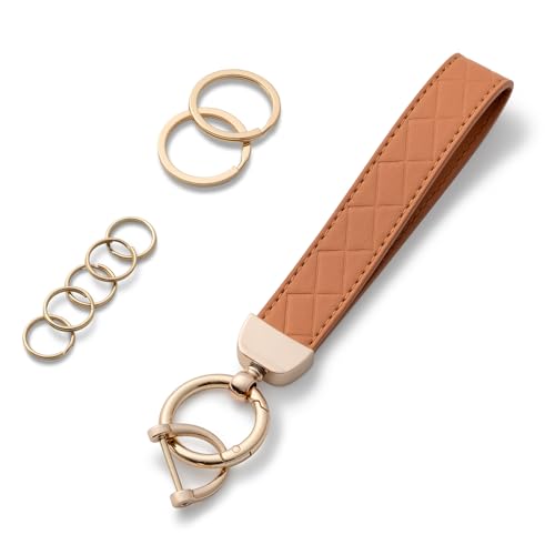 AOKSUNOVA Schlüsselanhänger Auto Damen Schlüsselanhänger Leder Autoschlüsselanhänger Braun von AOKSUNOVA