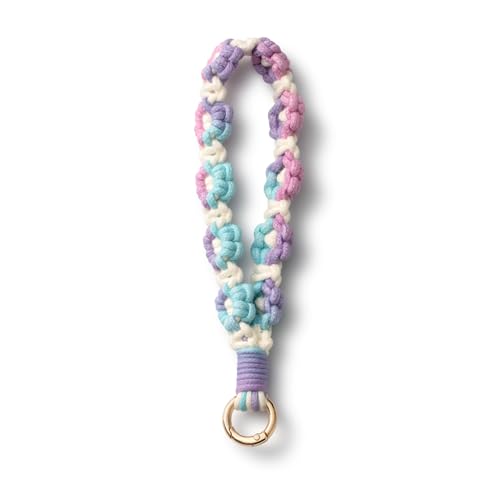 AOKSUNOVA Schlüsselanhänger Boho Gehäkelte Schlüsselanhänger Bunt Blumen Schlüsselband für Frauen von AOKSUNOVA