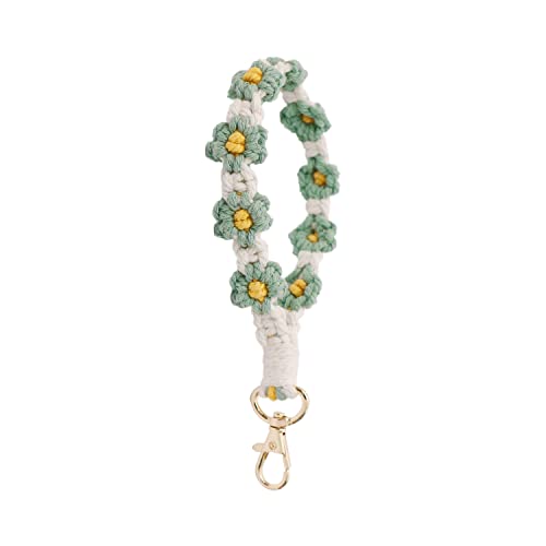AOKSUNOVA Schlüsselanhänger Boho Grün Geschenk für Frauen Schlüsselanhänger Geflochten Schlüsselband Makramee von AOKSUNOVA